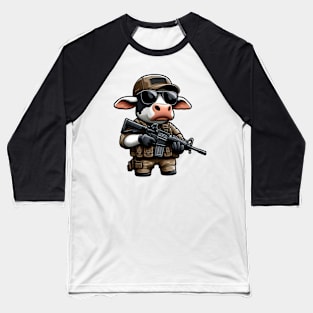 Tactical Cow Baseball T-Shirt